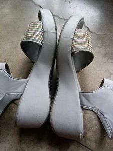 Striped Sparkle Slide Sandals