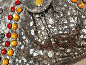 Embellished Silver Metallic Bag