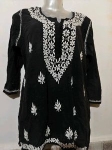 🎄Buy 1, Get 1 Free🎁Chikkankari Short Kurti 34"-3