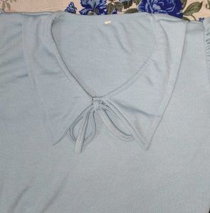 Blue Women Crop Top