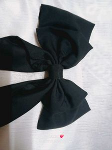 Black Satin Bow