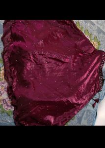 Burgundy Embellished Lehenga Set