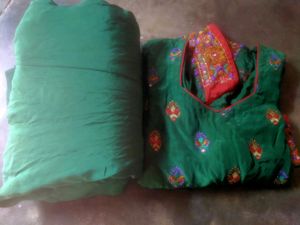 Green Colour Stitched New Patiala Suit