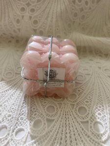 Rose Scented Pink Bubble Candle