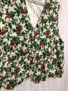 Floral Printed Green Vest