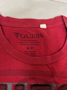 Guess Red Half Sleeve T-shirt For Men