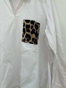 🐅Wild Card Poplin!Chic Leopard Pocket Blouse 🐆