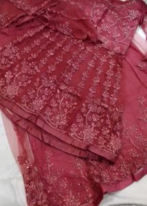 Maroon Embellished Lehenga Choli