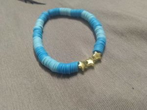 Blue Clay Bead Bracelet Set