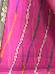 Pink leheriya Saree With Half Design