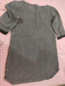 Gray Textured Tunic Dress