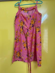 Tie up Pink Dress