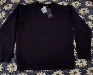 New D&#39;accord Black Ribbed Crewneck Sweatshirt