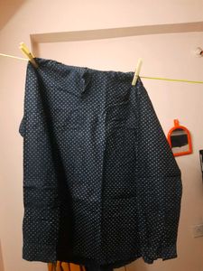 Dark Navy Blue White Dotted Shirt - XL