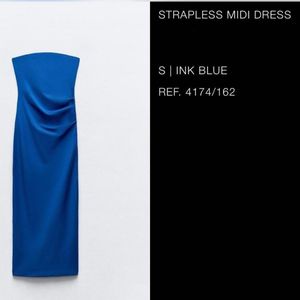 Zara Strapless Midi Dress
