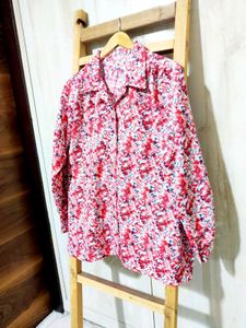 Red Printed Shirt Size-46-48