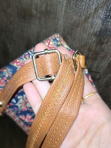 Vibrant Multicolored Sling Bag with Pink Tassels