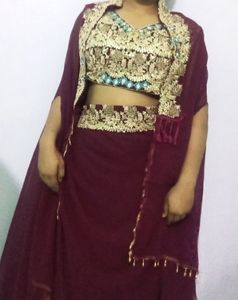 Elegant Maroon Ethnic Gown