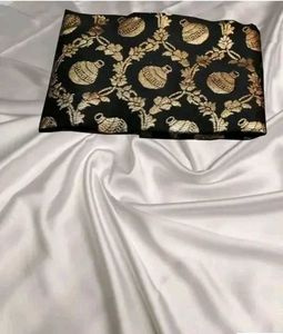 Totally New Satin Saree With Unstitched Blouse Fab