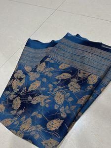 Elegant Blue Floral Saree