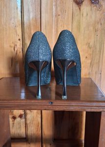 Sparkly Pointed-Toe Heels