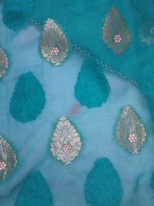 ETHNIC GREEN SAREE