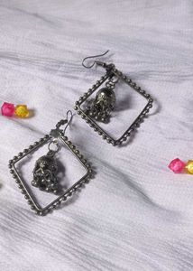 Oxidised Long Earrings