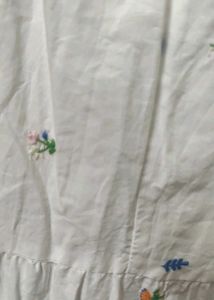 White Embroidered Tiered Skirt
