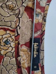 Fabindia Floral Cold Shoulder Top
