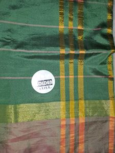 New Saree Green Golden