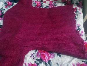 Burgundy Buttoned Coat