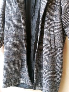 Plaid Korean Oversized Coat (Women)