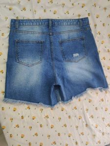 Distressed Denim Shorts