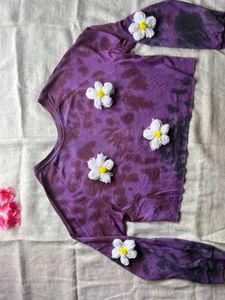 Tie-Dye Floral Top