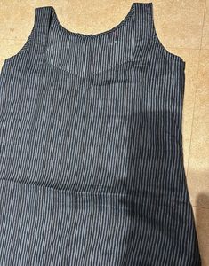 Striped short kurti sleeveless