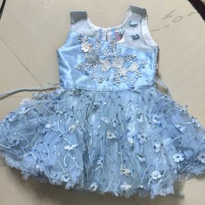 Cute Blue Flower Dress