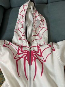 Spider-Gwen Inspired Zip-Up Hoodie