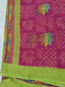 Elegant Pink &amp; Green Saree