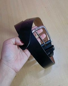 Classic 100% Leather Black Belt