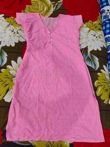 Pink Embroidered Kurti