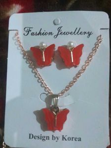 Butterfly Necklace &amp; Earring Set