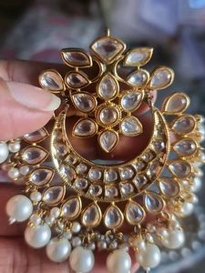 Kundan Chandbali And Maang Tikka Set