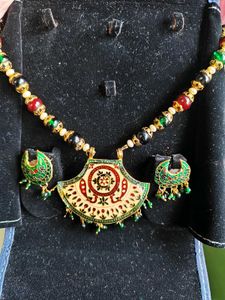 Vintage Meenakari Jewelry Set