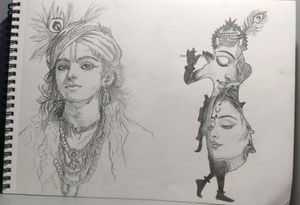 Pencil Art - Tattooed Hands