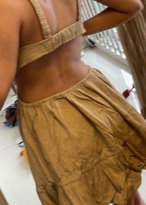 Beige Backless Dress