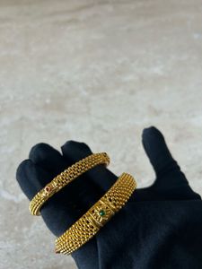 Vintage Gold-Tone Bangles - Set of 2