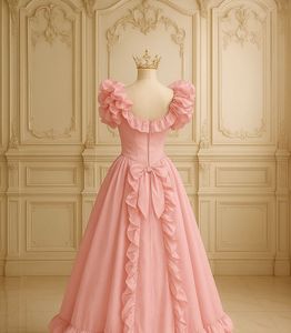 Pink Ruffle Gown