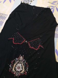 Elegant Black Embellished Abaya