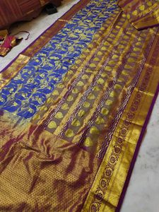 Kanjivaram Silk Saree With Blouse 🔥