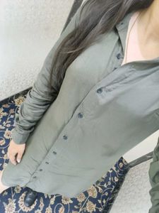 Olive Shirt Dress